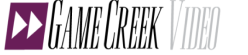 game creek video logo purple and black