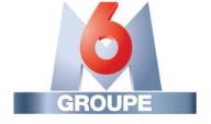 groupe m6 red and blue logo large m in back of red 6