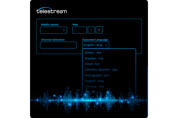automated global language workflows blue on black background software