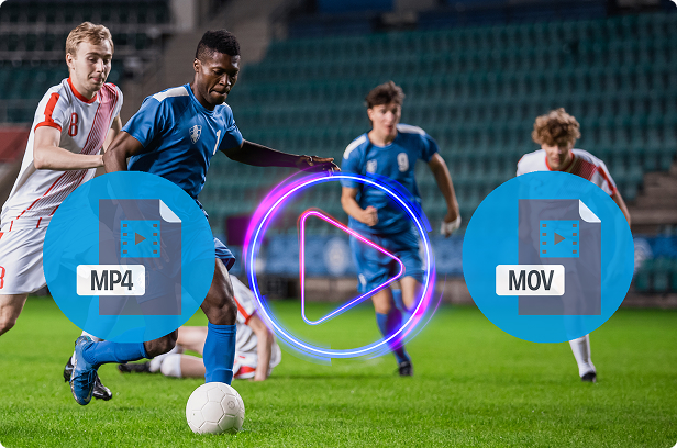 soccer football players chasing ball in full color