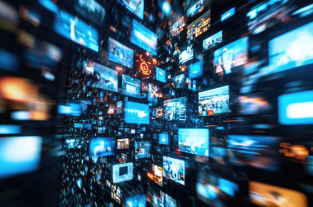 al in one signal generation video monitors at an angle