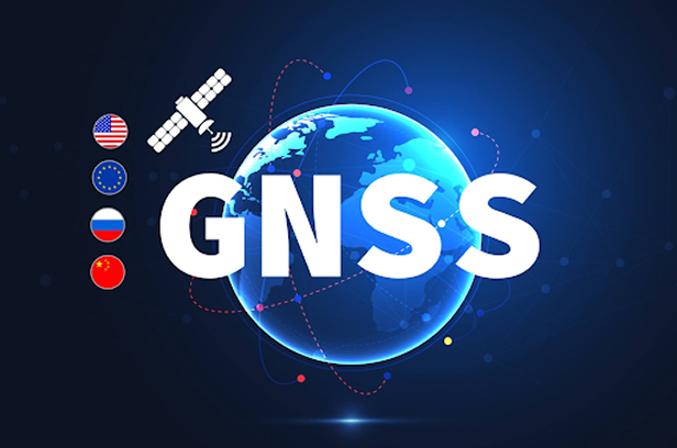 gnss earth globe with satellite full color