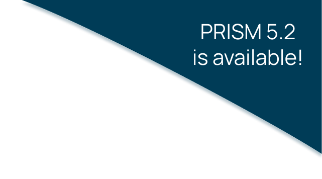 prism version release banner dark blue and white
