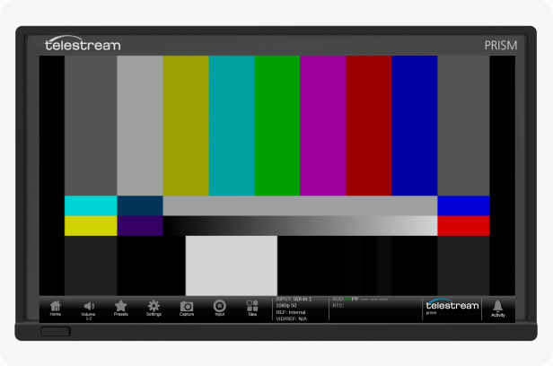 prism picture display computer software screen shot Shows a decoded image of the currently selected input. For visual identification of the image and to aid in troubleshooting issues