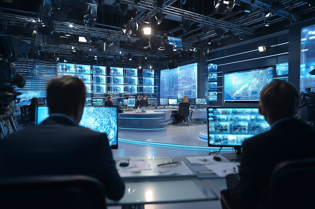 sdi and ip feeds showing people monitoring many screens and live feeds