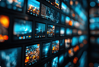 contribution feed monitor system in studio