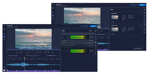 proxyless review video and audio clips up screen capture
