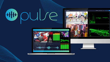 pulse logo and screen caps on computers