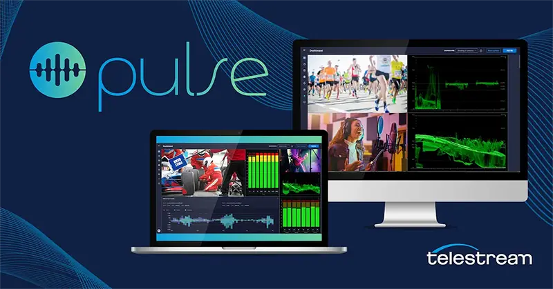 pulse logo and screen caps on computers