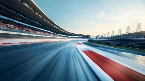 racetrack high speed blur showing velocity