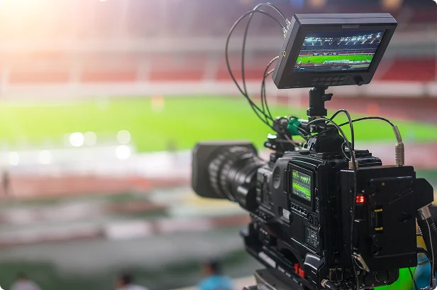 live tv camera at sporting event