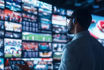 Live sports broadcast monitors