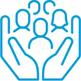 Diverse and Inclusive icon people in hands