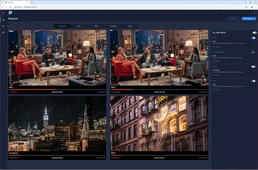 Video playback interface