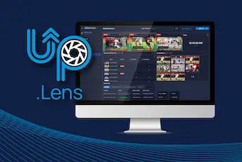 up.lens logo and screencap on screen of the software